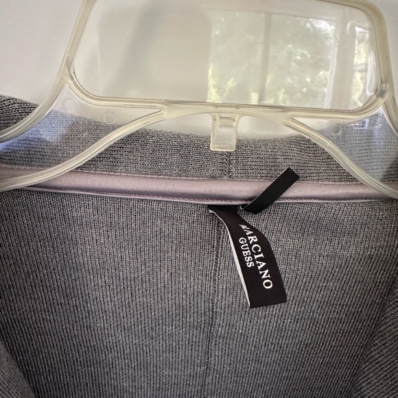 Guess Marciano Manu Grey Wrap Cape Shawl Sweater Coat Size L XL - Picture 6 of 8